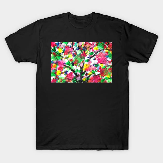 Happy Tree Abstract by Jan Marvin T-Shirt by janmarvin